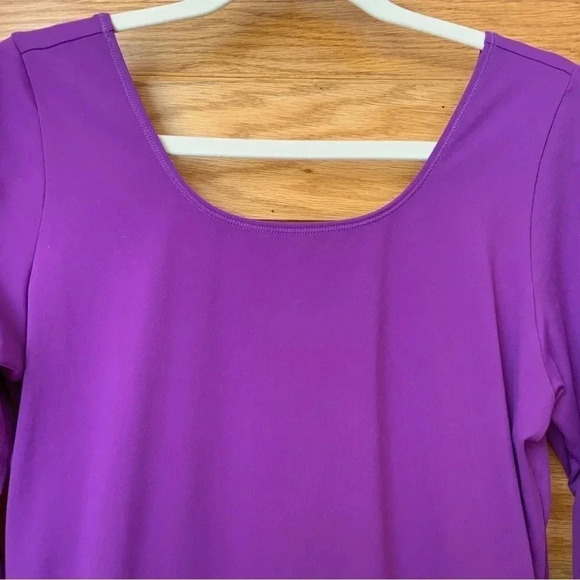 3/$25 AMOENA Magenta Scoop Neck Activewear Top Size S - Picture 9 of 16